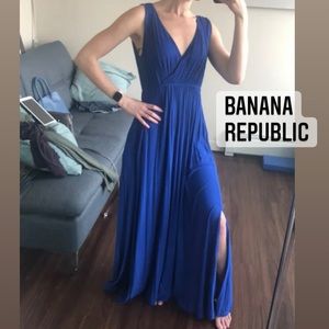 Banana republic royal blue maxi dress